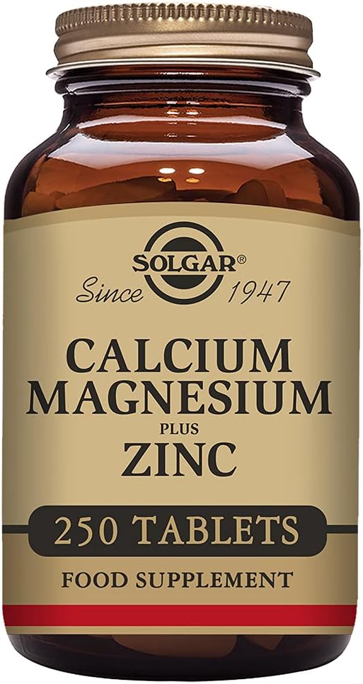 Solgar Calcium Magnesium Plus Zinc front view bottle
