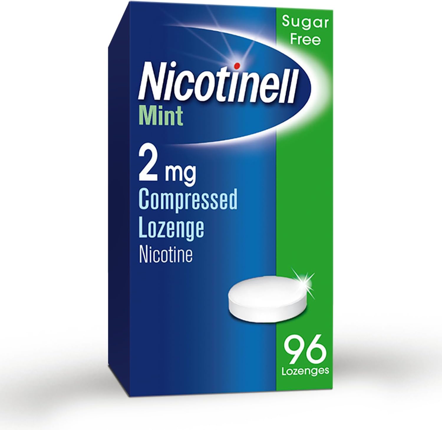 Nicotinell Nicotine Lozenges, Stop Smoking Aid, 2 Mg, Sugar Free, Mint, 96-Pieces - Image 1