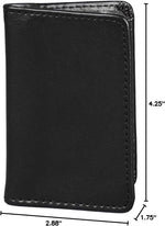 Samsill genuine leather business card holder lifestyle flat lay