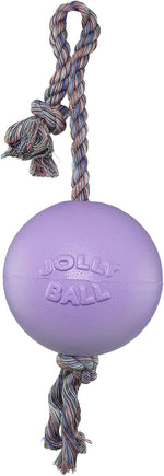 Jolly Pets Romp-n-Roll Rope and Ball Dog Toy, 6 Inches/Medium, Blueberry, Model Number: 606 BB, All Breed Sizes - Image 9
