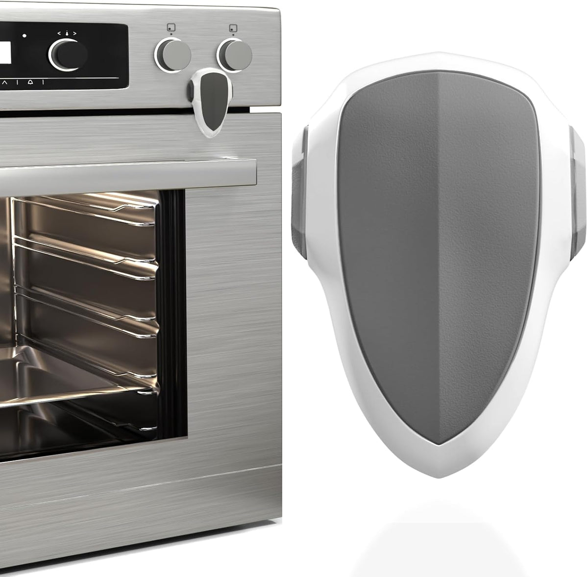 Baby Proof Me Oven Lock Child Safety front view in white