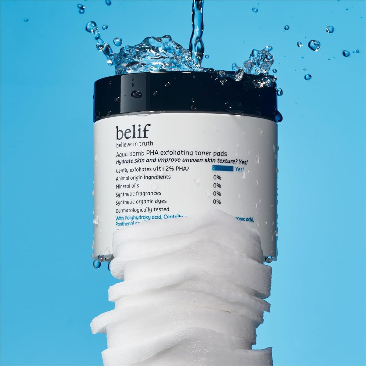 Belif Aqua Bomb series PHA pads for sensitive skin