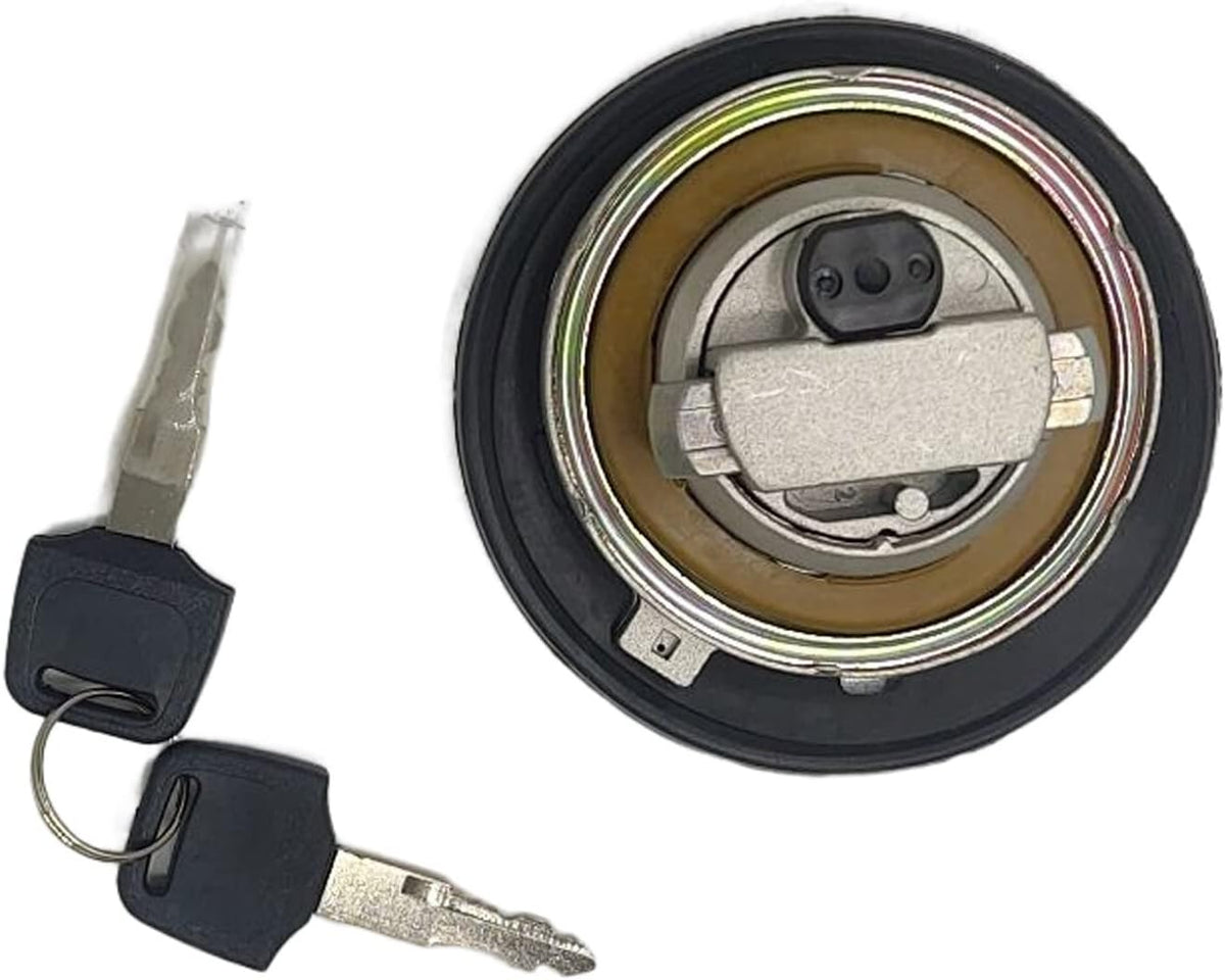 XDF motorcycle gas cap lock mechanism close up