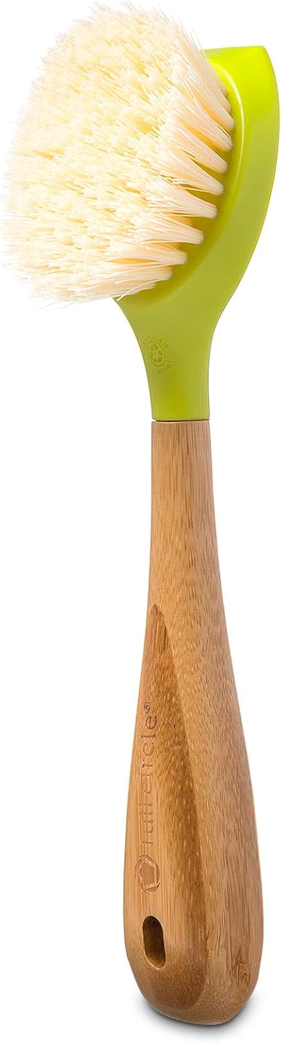 Full Circle Be Good Daily Dish Brush-Bamboo Handle Dish Brush-Sustainable Kitchen Cleaning with Tough Bristles, Off-White - Image 9