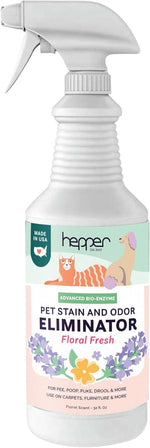 Hepper Advanced Bio-Enzyme Pet Stain & Odor Eliminator Spray - Smell, Stain & Urine Remover for Cats, Dogs & Other Animals - 32oz Spray Safe for the Home - Citrus Splash - Image 10