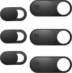 ZUCUCUC laptop camera cover slide 6 pack front view showing premium black privacy blockers