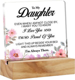 Mom's Gift to My Son: Acrylic Desk Plaque Sign with Wood Stand for Home Office - Image 12