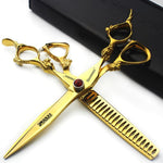 7" 7.5" 8"9" Professional Hairdressing Scissors Barber Salon Hair Cutting Dragon Shears (Large). (7 inch-A) - Image 7