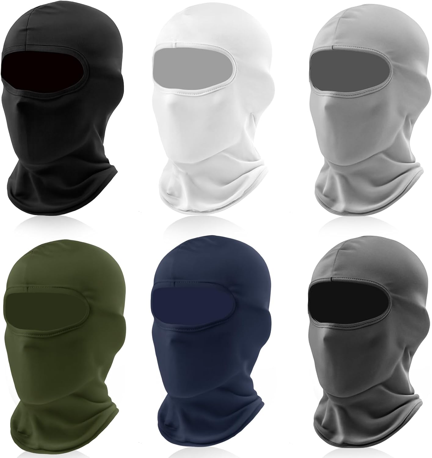 Hoiny 6 Pack Ski Mask Balaclava front view for outdoor sports