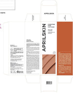 Swatch demonstration of the carrot infused hydrating and cooling clay formula.