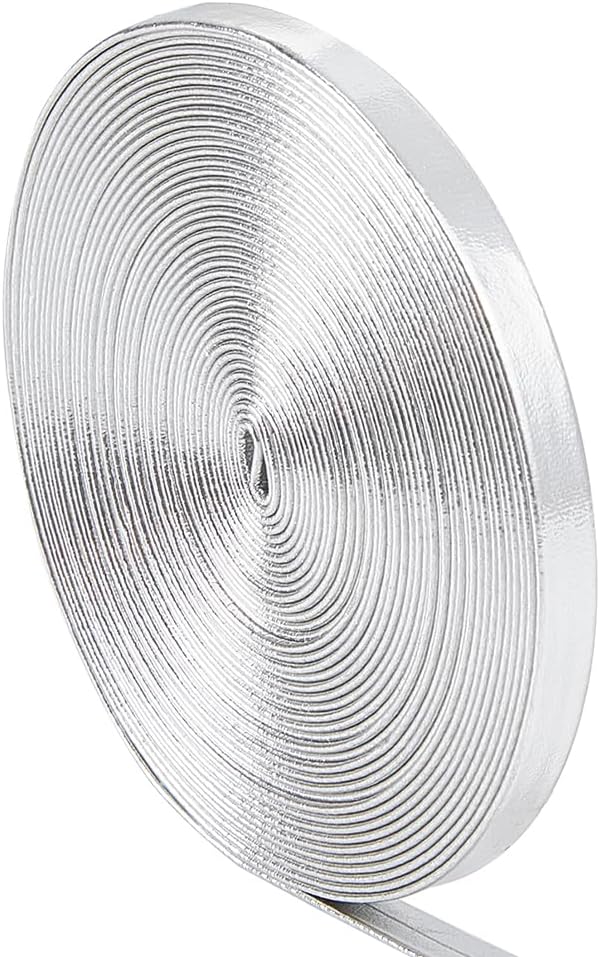 GORGECRAFT 5.5Yds x 0.31" Gold Metallic Leather Straps Shiny Flat Leather Cord Glossy Pu Leather Stripper Beading String Ribbon Crafts Double Sided Strips Faux Supplies for Pillow Making Craft - Image 15