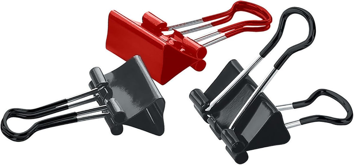 Office Depot soft-grip medium binder clips front view office stationery supply