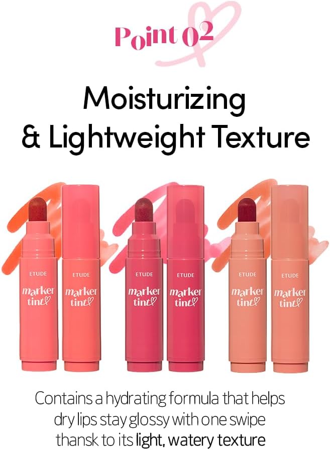 Vivid color payoff lightweight lip tint close up view of applicator
