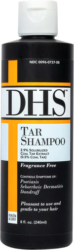 Person And Covey DHS Tar Shampoo front view bottle and packaging