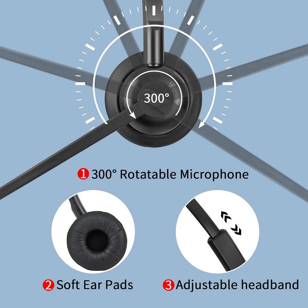 Daily Headset computer headphones with noise cancelling microphone
