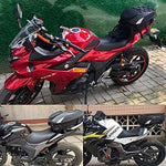 MIHUNTER waterproof motorcycle luggage bag with heavy duty rain cover applied over hard shell