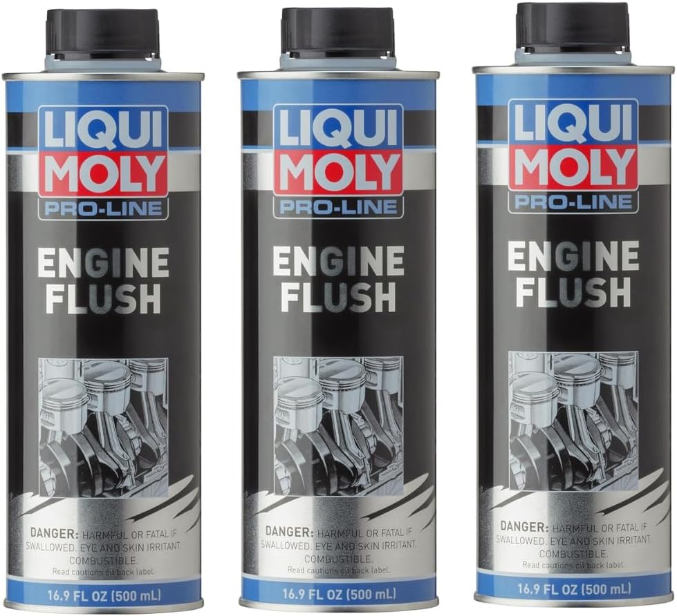 Liqui Moly Pro-Line Engine Flush 500 Milliliters 3 Pack front view engine care