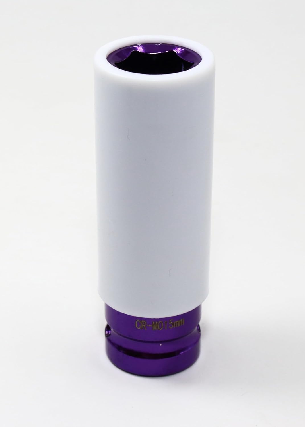 Veritek Performance chrome-moly steel lug nut socket in workshop setting.