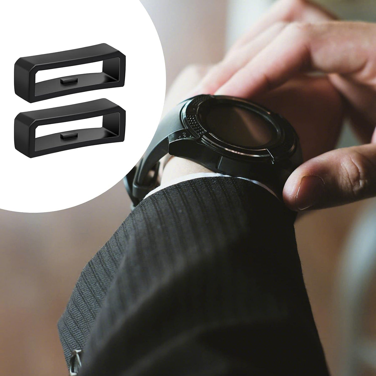 SAVITA flexible rubber watch strap loop alternative