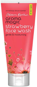Aroma Magic strawberry face wash box and bottle packaging
