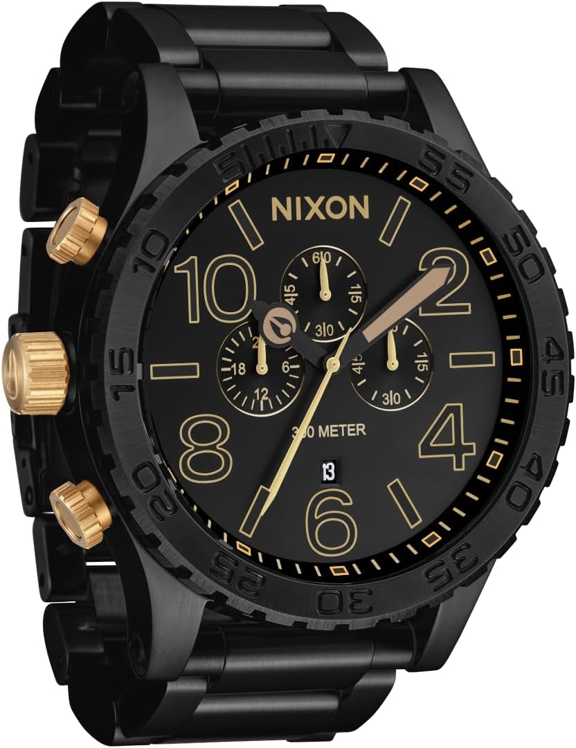 NIXON 51-30 Chrono A1389-300m Water Resistant Men's Analog Fashion Watch | (51mm Watch Face, 25mm Stainless Steel Band) - Image 11