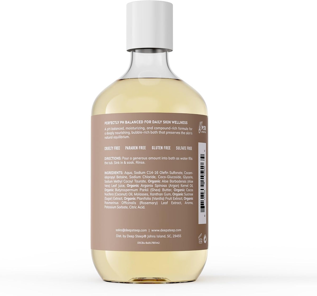 Deep Steep bubble bath 17 ounce pack of two side profile