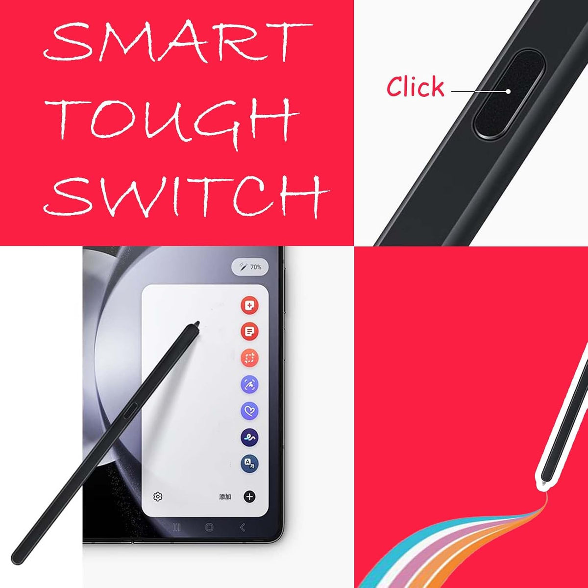 LiXiongBao slim S Pen showing fine 1.5mm tip