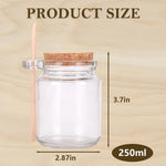 SYBL clear glass jar with cork stopper and wooden spoon
