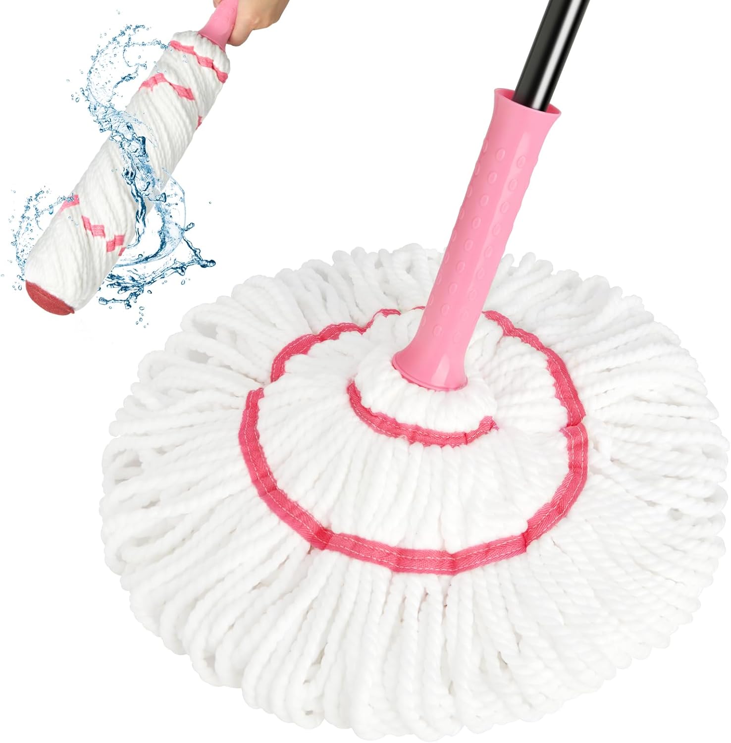XXFLOWER self wringing twist mop front view for efficient home floor cleaning