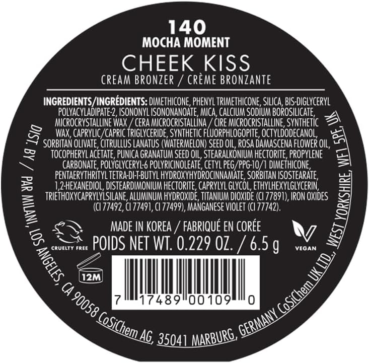 Application of Milani Cheek Kiss Cream Bronzer on cheekbone