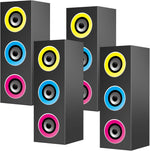 Humyoun retro paper boombox favor boxes front view for eighties party theme