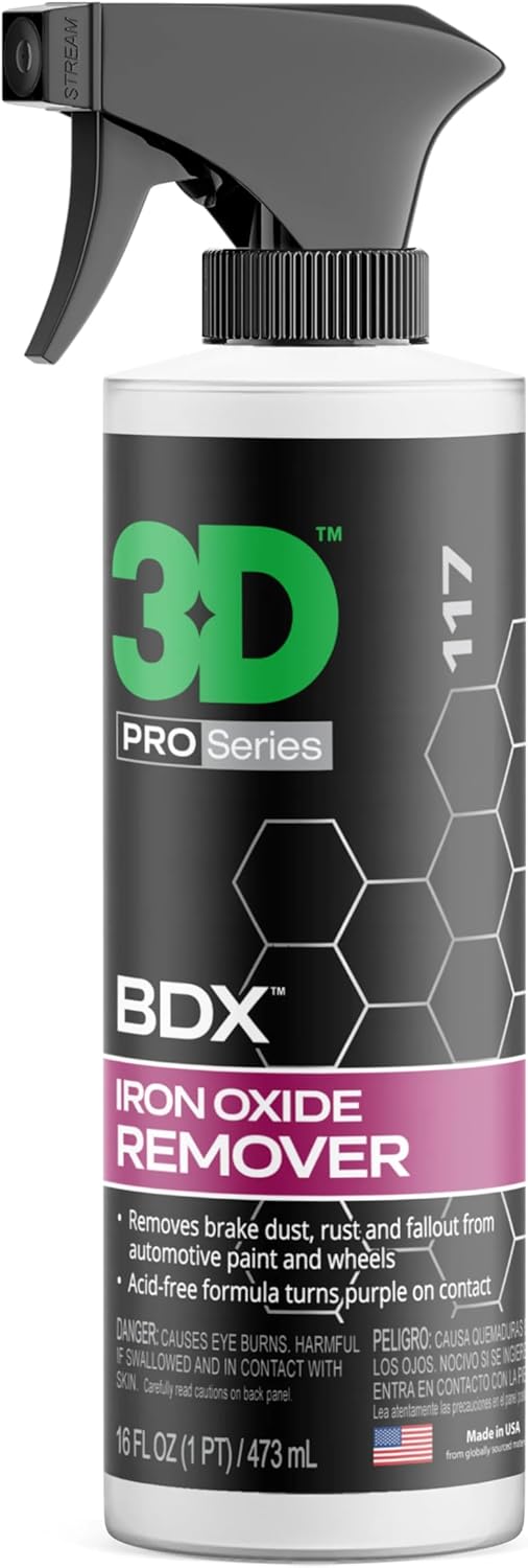 3D BDX Iron Remover – Fast Acting Fallout & Brake Dust Cleaner | Purple Color-Changing Spray for Wheels & Paint | Acid-Free | Made in USA | Car Detailing | 16 oz - Image 1