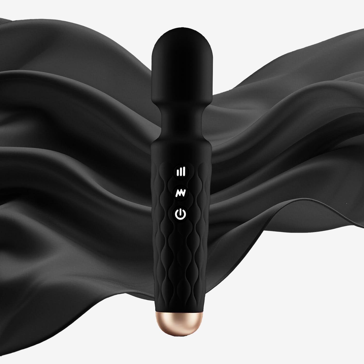Kamileo Personal Massager - 4H Max Runtime & Ultra-Quiet - Waterproof - 20 Modes 8 Speeds for Deep Tissue Back Massage, Post-Workout Recovery and Neck Muscle Relaxation（Black） - Image 1