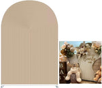 Brown Ripples Arched Frame Fabric Cover for Birthday Partied Double-Sided Stretchy Chiara Backdrops Arched Wall Stands Covers Arch Backdrop Cover 4x7ft - Image 11