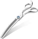 JASON 440C stainless steel dog thinning scissors side view