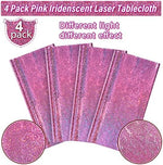 FunnyPars disposable iridescent tablecloth for bridal shower decor