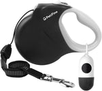 PetiFine retractable dog leash front view in black