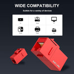 Iwillink red Ethernet coupler side angle