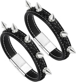 MILAKOO unisex studded biker cuff close up