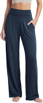 ODODOS Women's Wide Leg Palazzo Lounge Pants with Pockets Light Weight Loose Comfy Casual Pajama Pants-26/28/30"/32" Inseam - Image 11