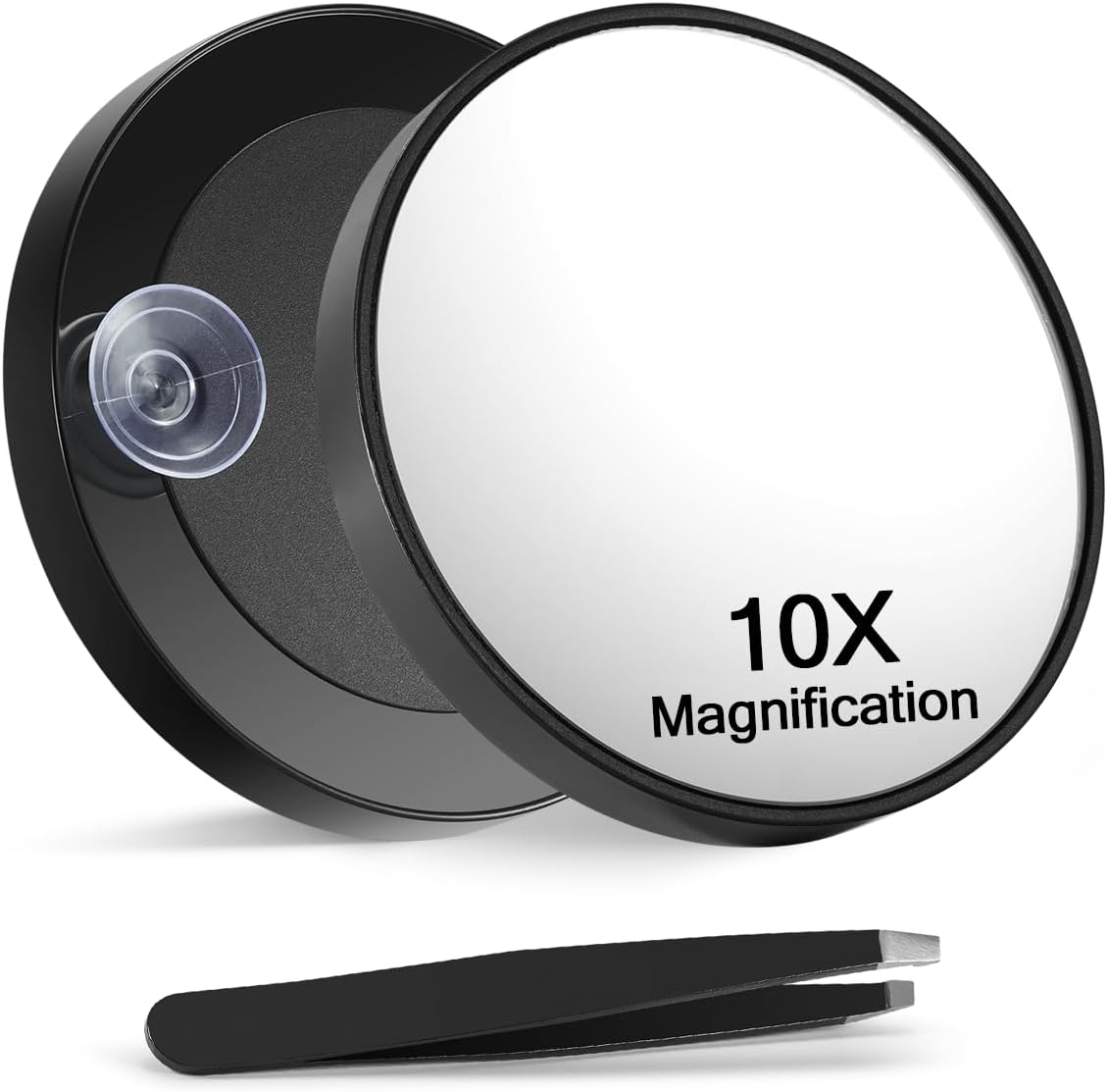 Macaki 30x Magnifying Mirror Suction Cup, Makeup Mirror, 3.5 in, Grey | Small Magnifying Mirror, for Home, On the Go or Office, Brows, Contacts, Powerful Suction Cup, Travel Mirror, Tweezers - Image 13