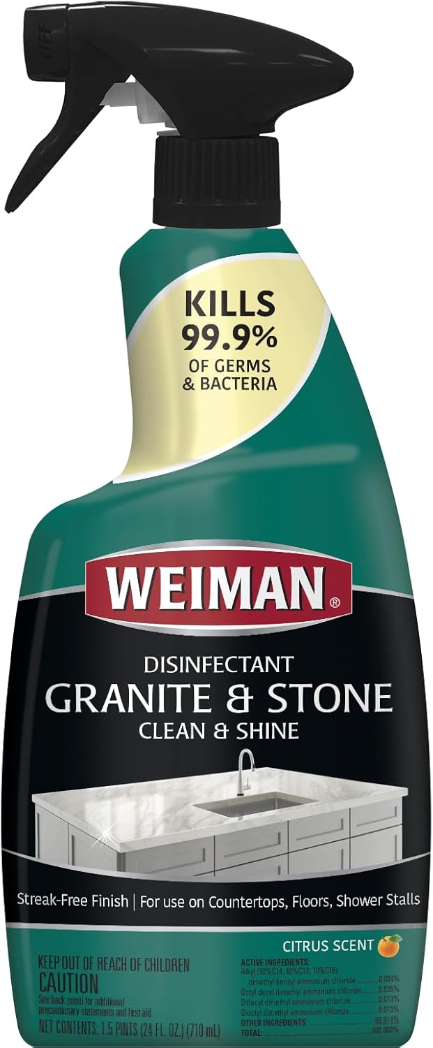 Weiman Disinfectant Granite Daily Clean & Shine, 24 Fl Oz (Pack of 1) - Image 1