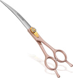 Topgoose professional curved grooming shear packaging and full product kit components layout.