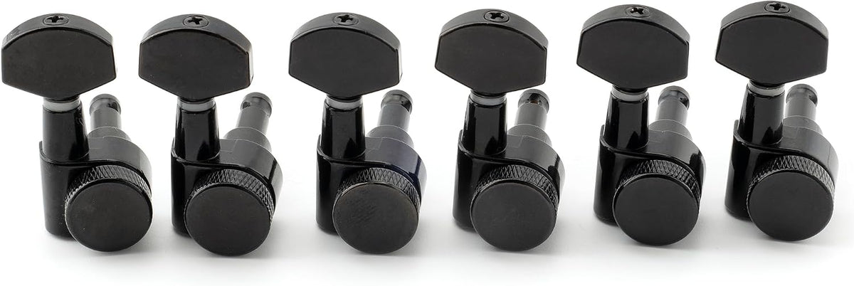 Musiclily Pro locking guitar tuners front view in black finish