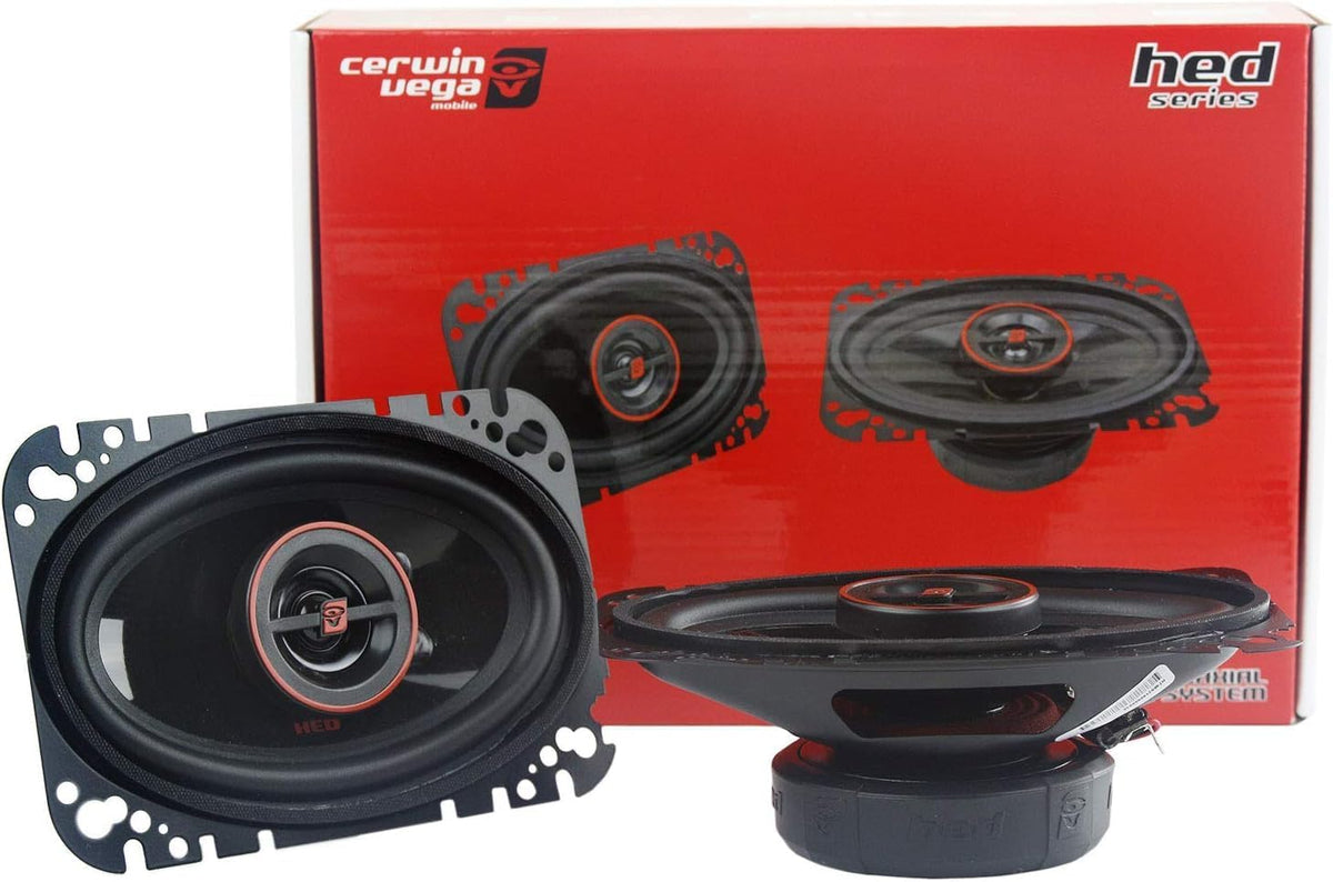 Cerwin-Vega 4x6 inch speaker terminal and magnet structure detail