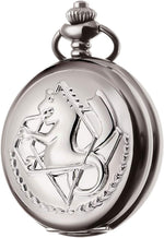 Boshiya Fullmetal Alchemist Pocket Watch front view with state alchemist logo