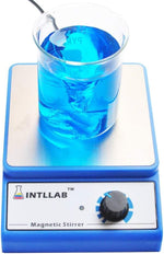 INTLLAB Magnetic Stirrer Stainless Steel Magnetic Mixer with stir bar (No Heating) Max Stirring Capacity: 3000ml - Image 1