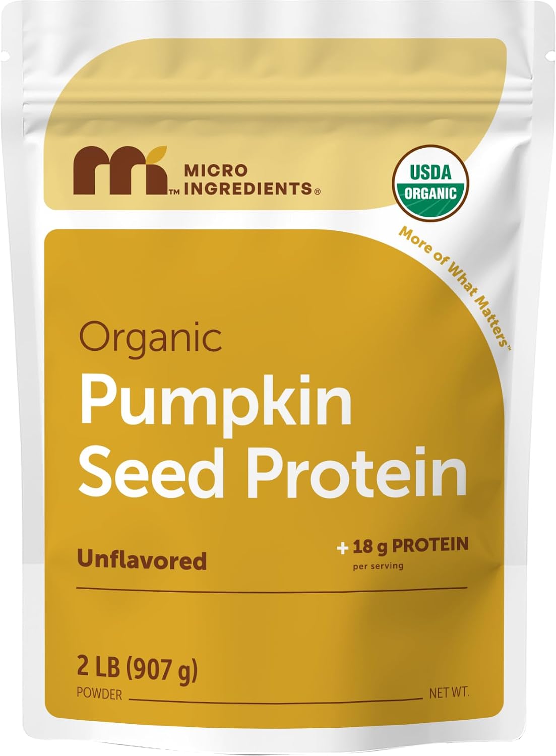 Micro Ingredients Organic Pumpkin Seed Protein Powder front view pouch