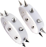MILAKOO punk leather bracelet front view spike cuff