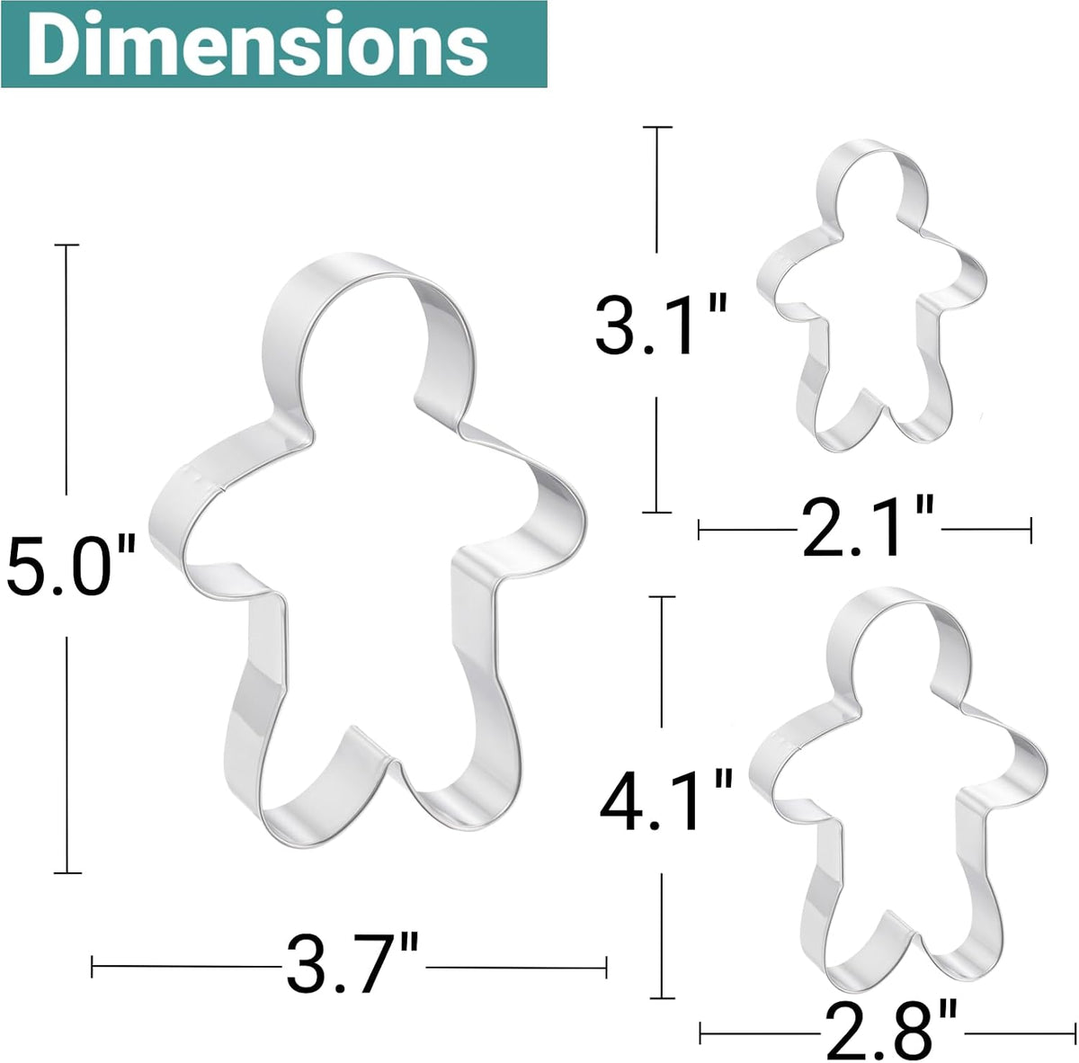 JOB JOL stainless steel cookie cutters nested together
